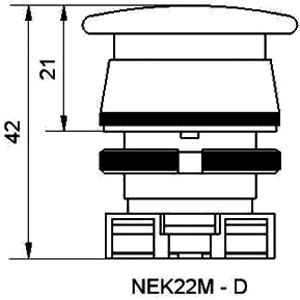 Switch: push-button; Stabl.pos: 1; 22mm; black; IP55; 1000000cycles