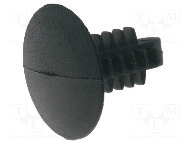 Rivet; polyamide; Panel cutout diam: 4.76mm; Colour: black