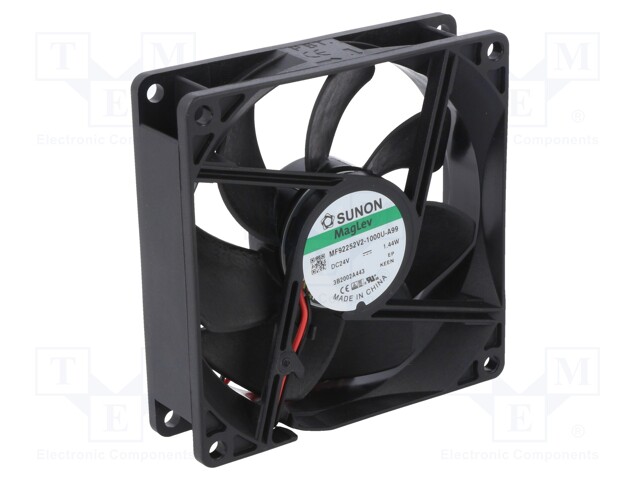 Fan: DC; axial; 24VDC; 92x92x25mm; 76.45m3/h; 32dBA; Vapo; 2700rpm