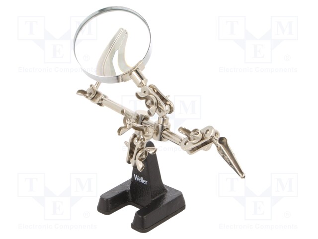 PCB holder with magnifying glass