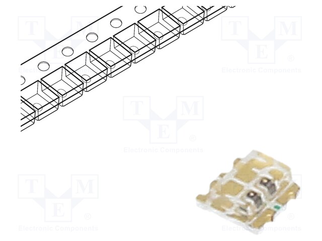 LED; SMD; 0606; amber/yellow-green; 1.6x1.6x0.7mm; 140°; 20mA