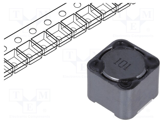 Inductor: wire; SMD; 100uH; 2.2A; 140mΩ; 12x12x10mm; ±20%; -40÷125°C