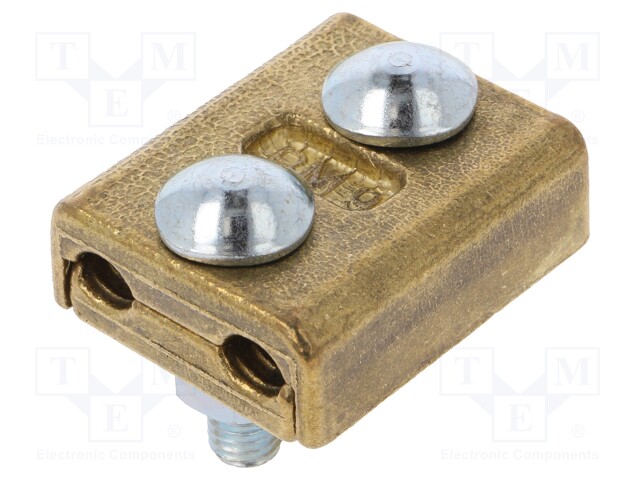 Brass; 50mm2; none; screw terminal; for cable; straight; Mat: brass