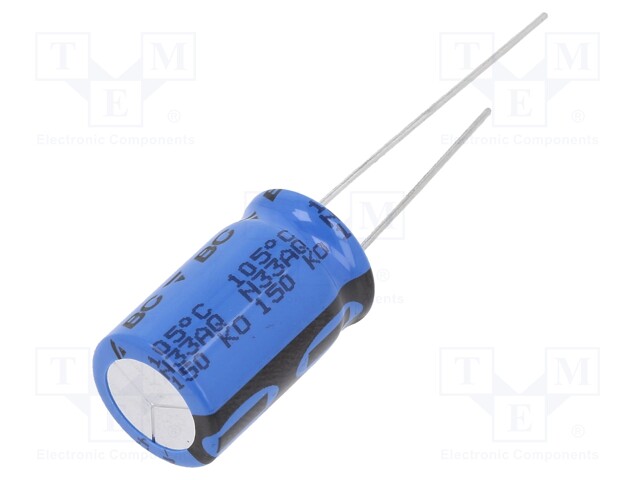 Capacitor: electrolytic; THT; 470uF; 50VDC; Ø12.5x20mm; Pitch: 5mm