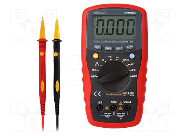 Digital multimeter; LCD 3,75 digit (3999); -50÷800°C