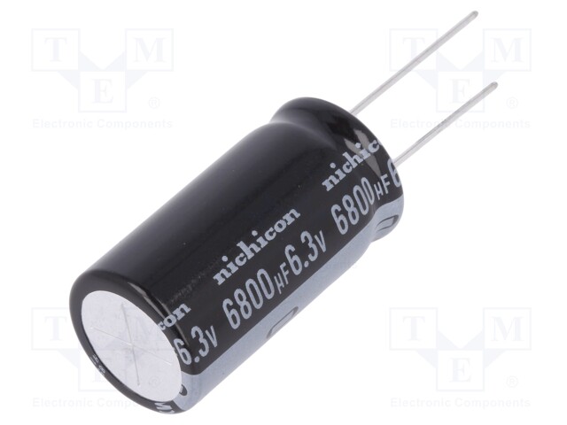 Capacitor: electrolytic; THT; 6800uF; 6.3VDC; Ø18x35.5mm; ±20%