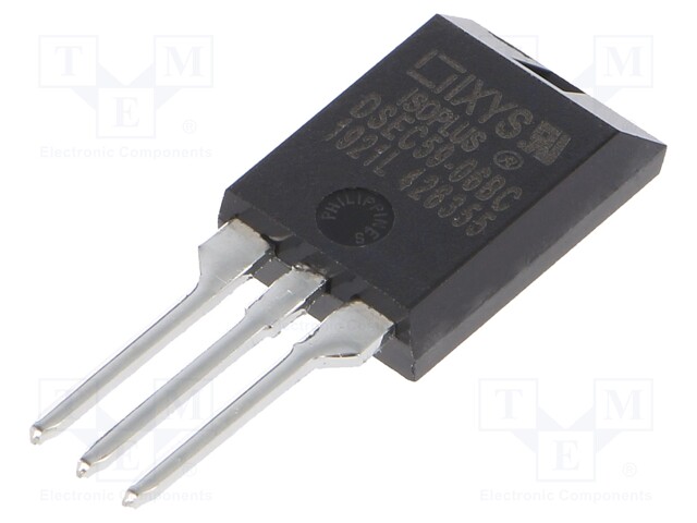 Diode: rectifying; THT; 600V; 2x30A; Package: tube; ISOPLUS220™