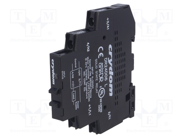 Relay: solid state; Ucntrl: 4÷32VDC; 6A; 24÷280VAC; DIN; -30÷80°C