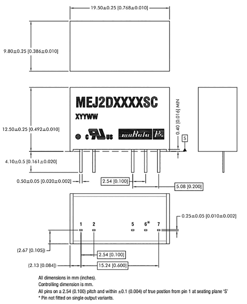 Converter: DC/DC; 2W; Uin: 10.8÷13.2V; Uout: 5VDC; Uout2: -5VDC; SIP