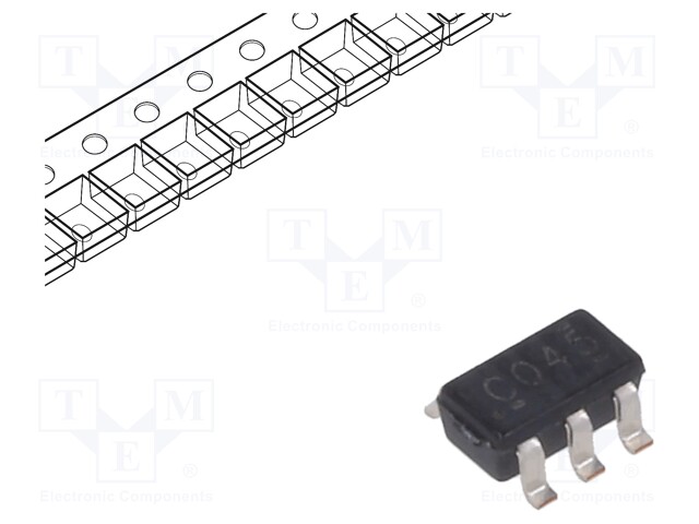 Logic IC, Inverter, Dual, 1 Inputs, 6 Pins, SOT-23, 74LVC2G04