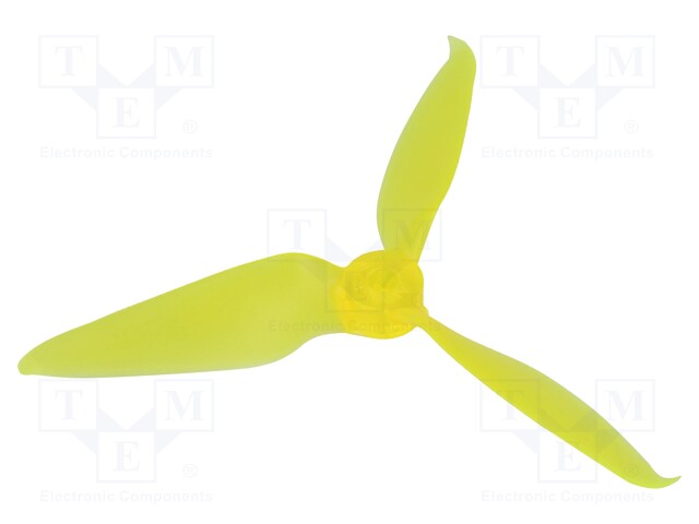 Propeller; yellow; Pcs: 4; Kit: 2x CW + 2x CCW; Number of blades: 3