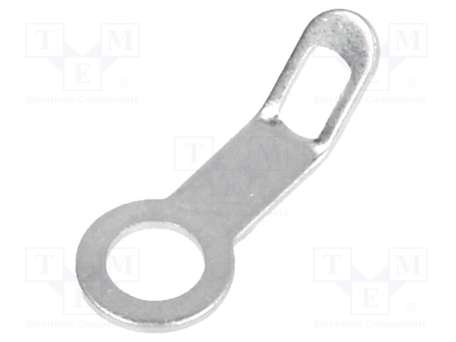 Solder lug terminal; 0.5mm; M3; Ø: 3.2mm; screw; angled 45°