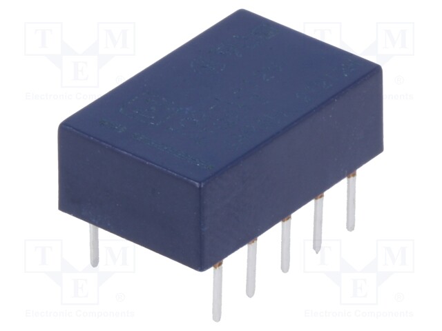 Relay: electromagnetic; DPDT; Ucoil: 12VDC; 0.5A/125VAC; 1A/30VDC