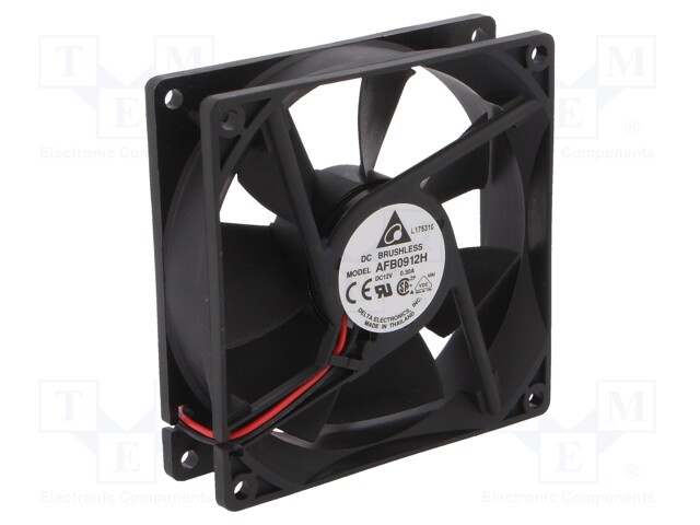 Fan: DC; axial; 92x92x25.4mm; 87m3/h; 34dBA; ball bearing; 2850rpm