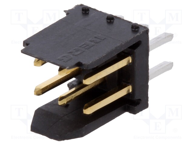 Socket; wire-board; male; DUBOX; 2.54mm; PIN: 6; THT; 3A; gold-plated