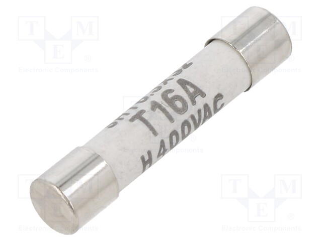 Fuse, Cartridge, Time Delay, 16 A, 400 V, 6.3mm x 32mm, 1/4" x 1-1/4", SHT Series