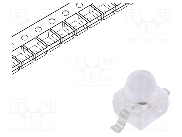 LED; SMD; 0808; yellow; 661÷892mcd; 2x2.1x2.7mm; 25°; 2÷2.4V; 20mA