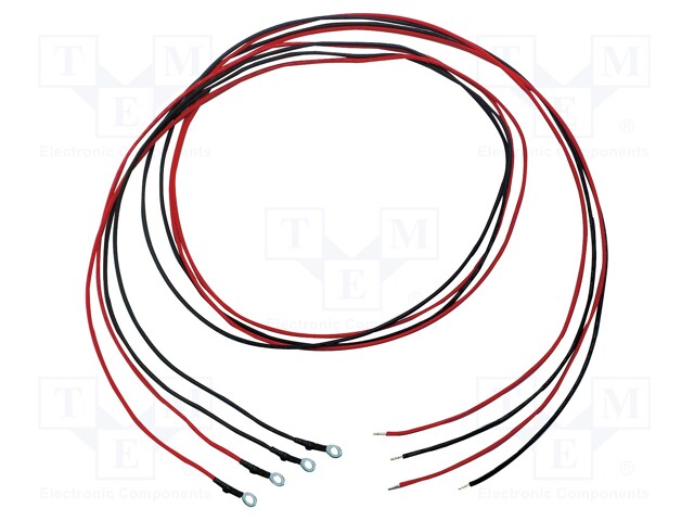 Set of test leads; Len: 1.2m; ring terminal,free end