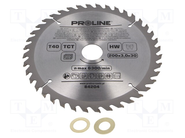 Circular saw; Ø: 200mm; Application: for wood; Features: hardened