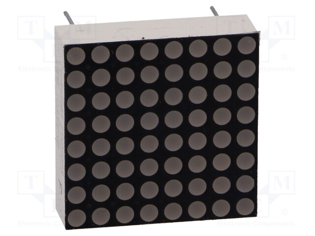 Display: LED; matrix; 8x8; red; 3÷4.5mcd; cathode; 20x20mm; 1.8÷2.4V