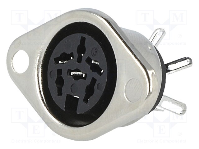 Socket; DIN; female; PIN: 6; Layout: 240°; straight; soldering