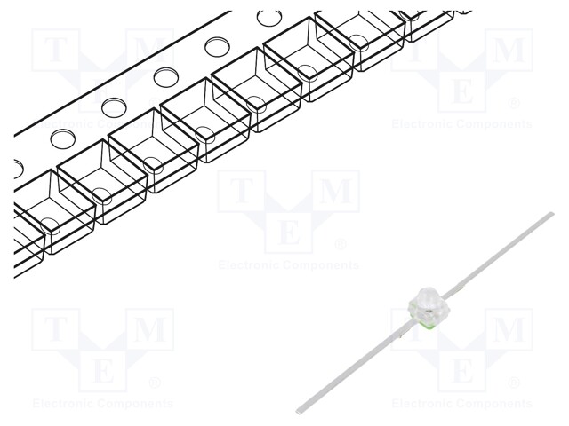 LED; SMD; Gull wing; yellow green; 500÷750mcd; 2.15x2.4x2.7mm; 10°