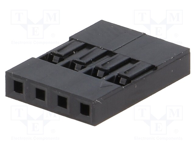 Plug; pin strips; NSR/NDR; female; PIN: 4; w/o contacts; 2.54mm