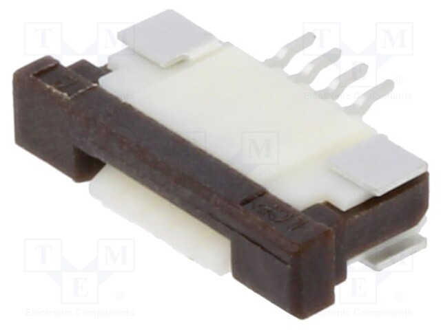 Connector: FFC (FPC); horizontal; PIN: 4; ZIF; SMT; 50V; 0.4A; tinned