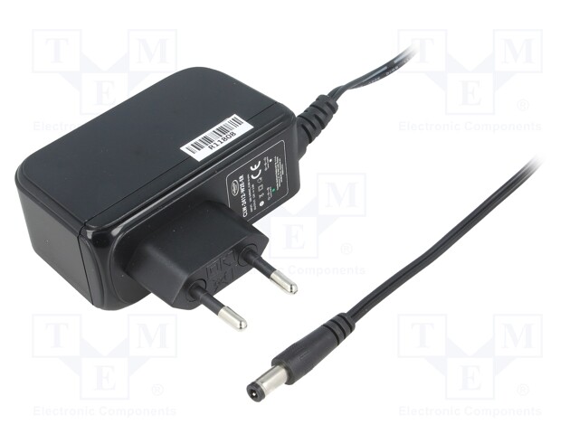 Power supply: switched-mode; 12VDC; 2A; Out: 5,5/2,5; 24W; Plug: EU