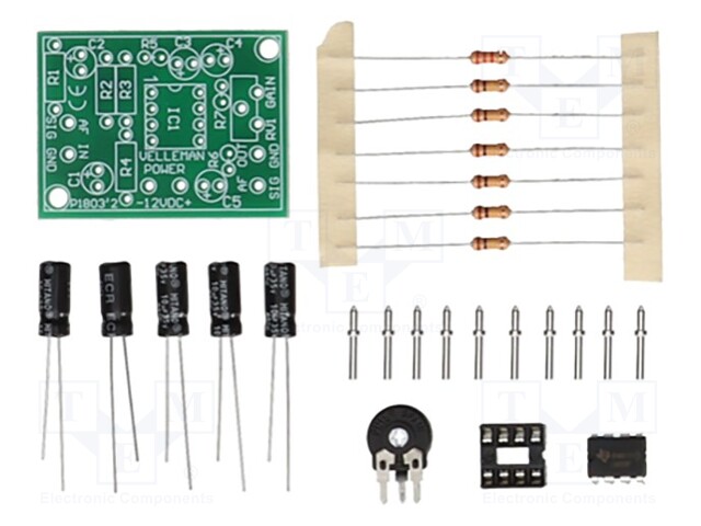 Microphone preamplifier; 10÷30VDC