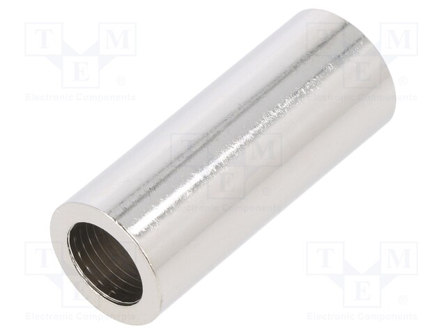 Spacer sleeve; 10.5mm; cylindrical; brass; nickel; Out.diam: 40mm