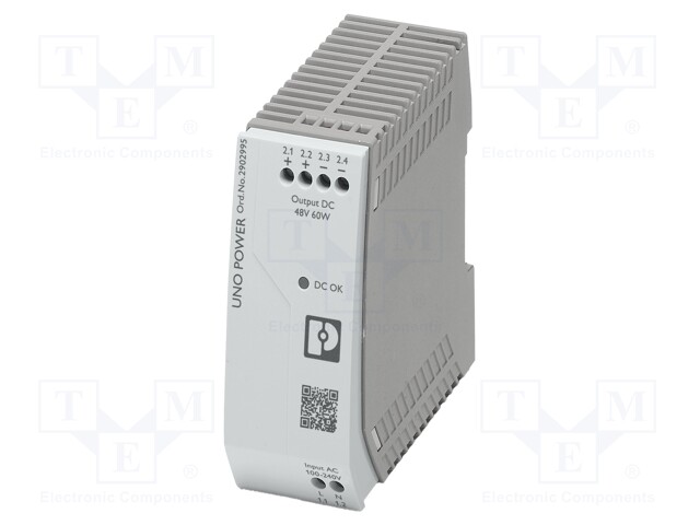 Power supply: switched-mode; Mounting: DIN; IP20