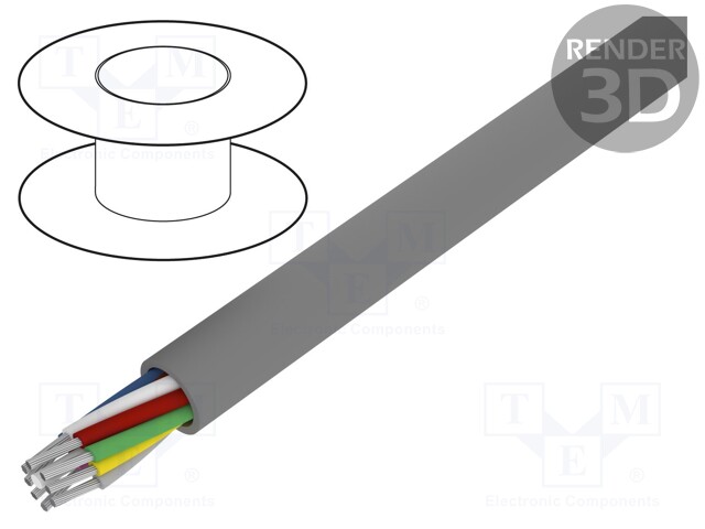 Wire; Alpha Essential C&C; 8x18AWG; unshielded; 300V; 305m; Cu