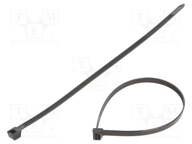 Cable tie; L: 300mm; W: 7.6mm; polyamide; 550N; black; Ømax: 83mm