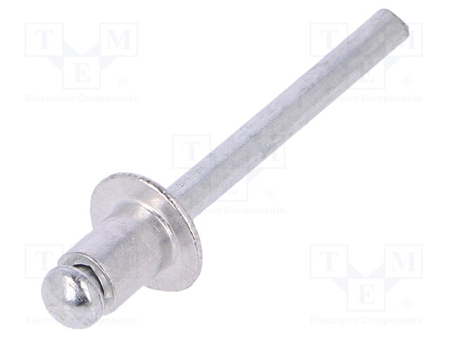 Rivet; aluminium; Rivet diam: 4.8mm; L.rivet: 6.4mm; 50pcs.