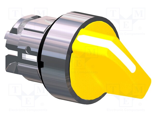 Switch: rotary; Stabl.pos: 2; 22mm; yellow; Illumin: none; IP66