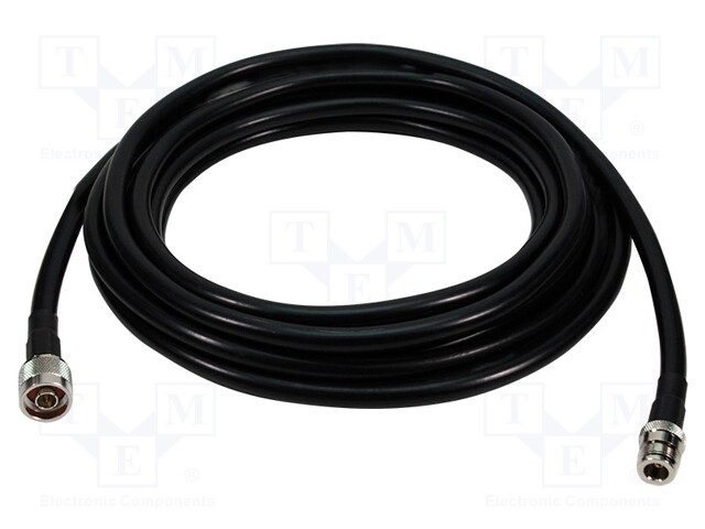Cable; 50Ω; 6m; N socket,N plug; shielded; black