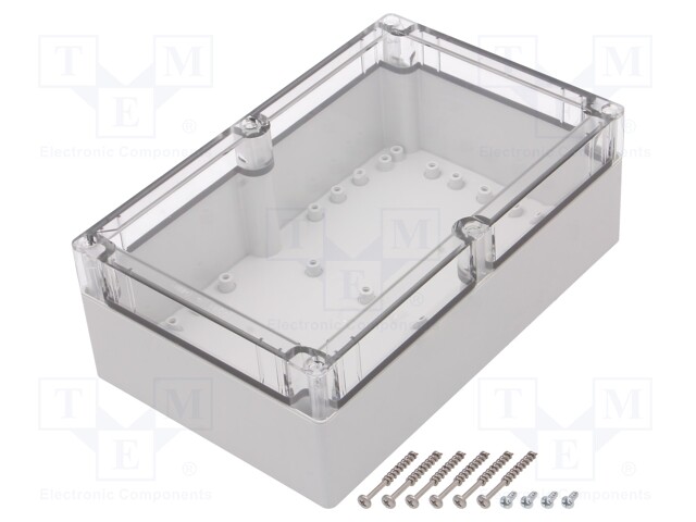 Enclosure: multipurpose; X: 162mm; Y: 252mm; Z: 90mm; TG PC; grey