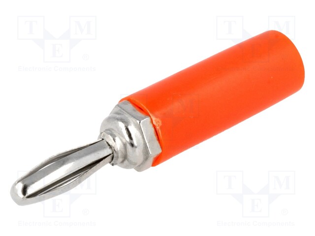 Plug; 4mm banana; 60VDC; red; Max.wire diam: 4.8mm