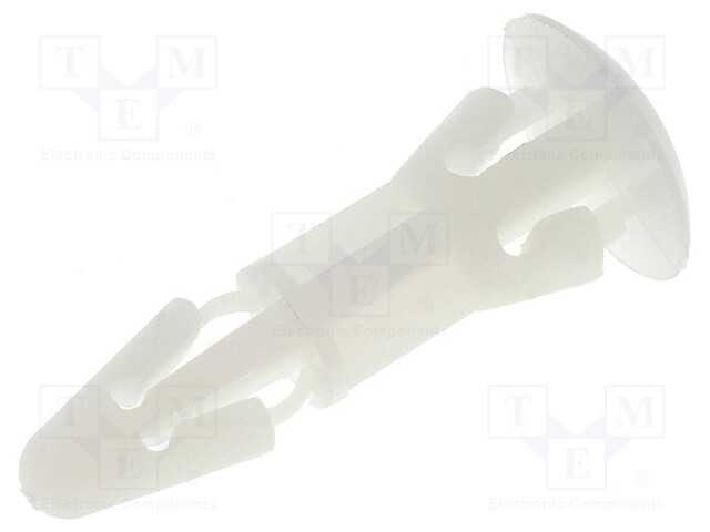 Assembly stud; polyamide; L: 9.8mm; snap fastener; Colour: natural