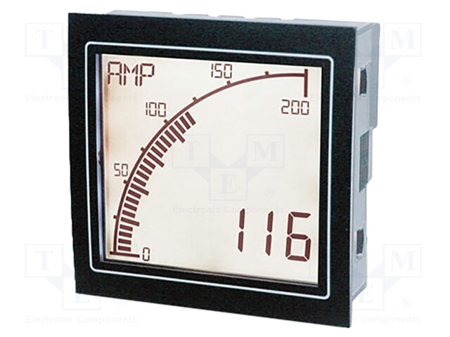 Amperometer; digital,mounting,programmable; I DC: 0÷5A; on panel