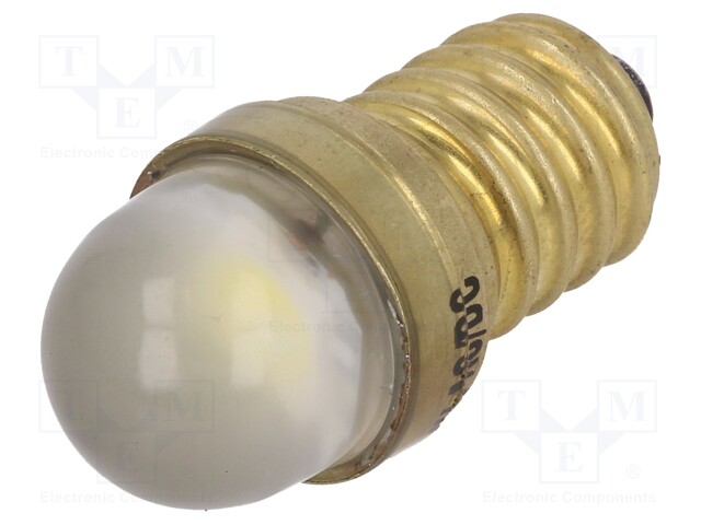 LED lamp; white; E14; 24VDC; 24VAC