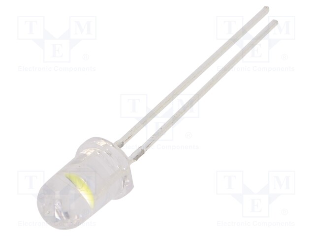 LED; 5mm; white cold; 18000÷22000mcd; 7.5÷9lm; 60°; 15mA; 5.5÷6.5V