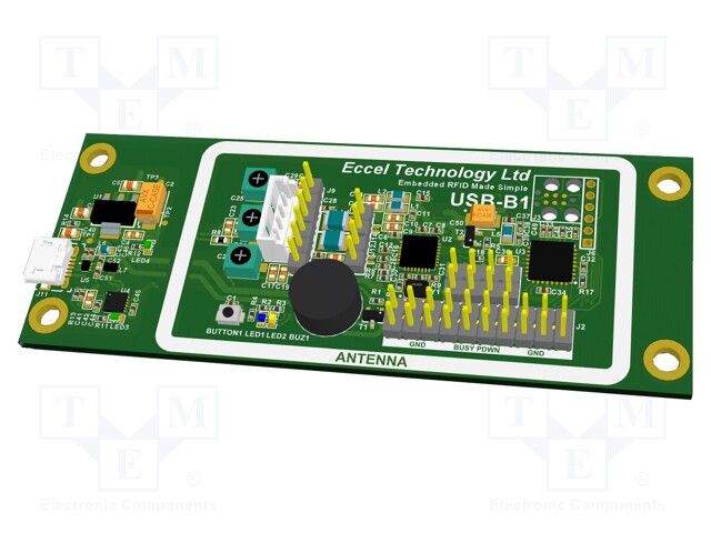 RFID reader; antenna; 94x37.5mm; ADC,GPIO,PWM,UART,USB; 4.5÷5.5V