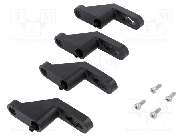 Set of wall holders; L: 95mm; W: 20mm; H: 40mm; Colour: black