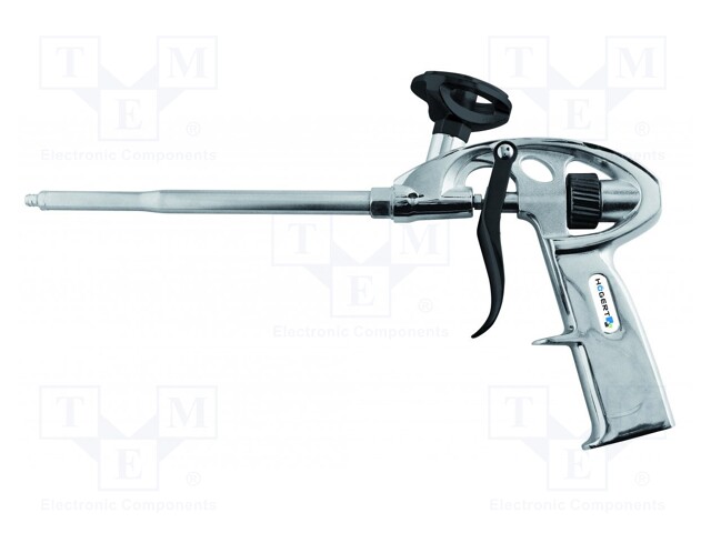 Foam mounting gun; 340mm; aluminium