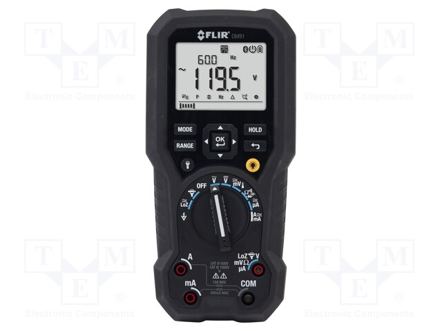 Digital multimeter; LCD (6000),bargraph,with a backlit; IP40