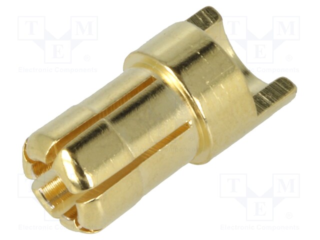 Connector: plug; 6mm banana; 60A; 8AWG; 0.2mΩ