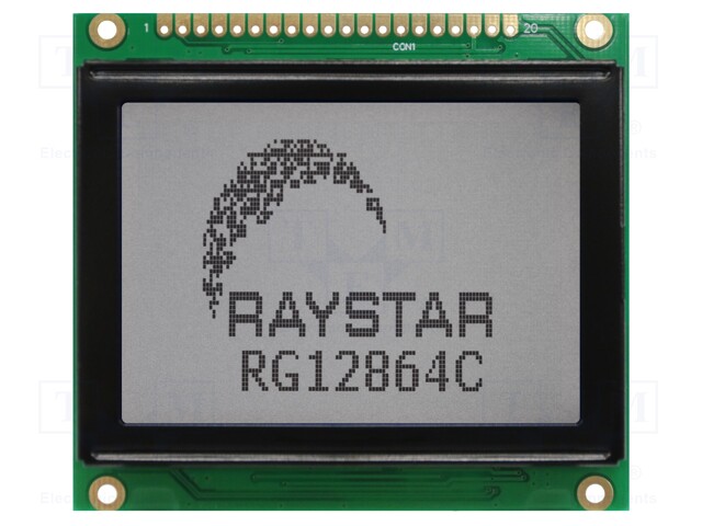 Display: LCD; graphical; 128x64; FSTN Positive; 78x70x14.3mm; LED