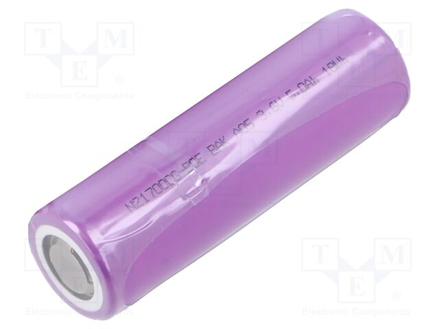 Re-battery: Li-Ion; 18650,MR18650; 3.6V; 2500mAh; Ø18.55x65.1mm